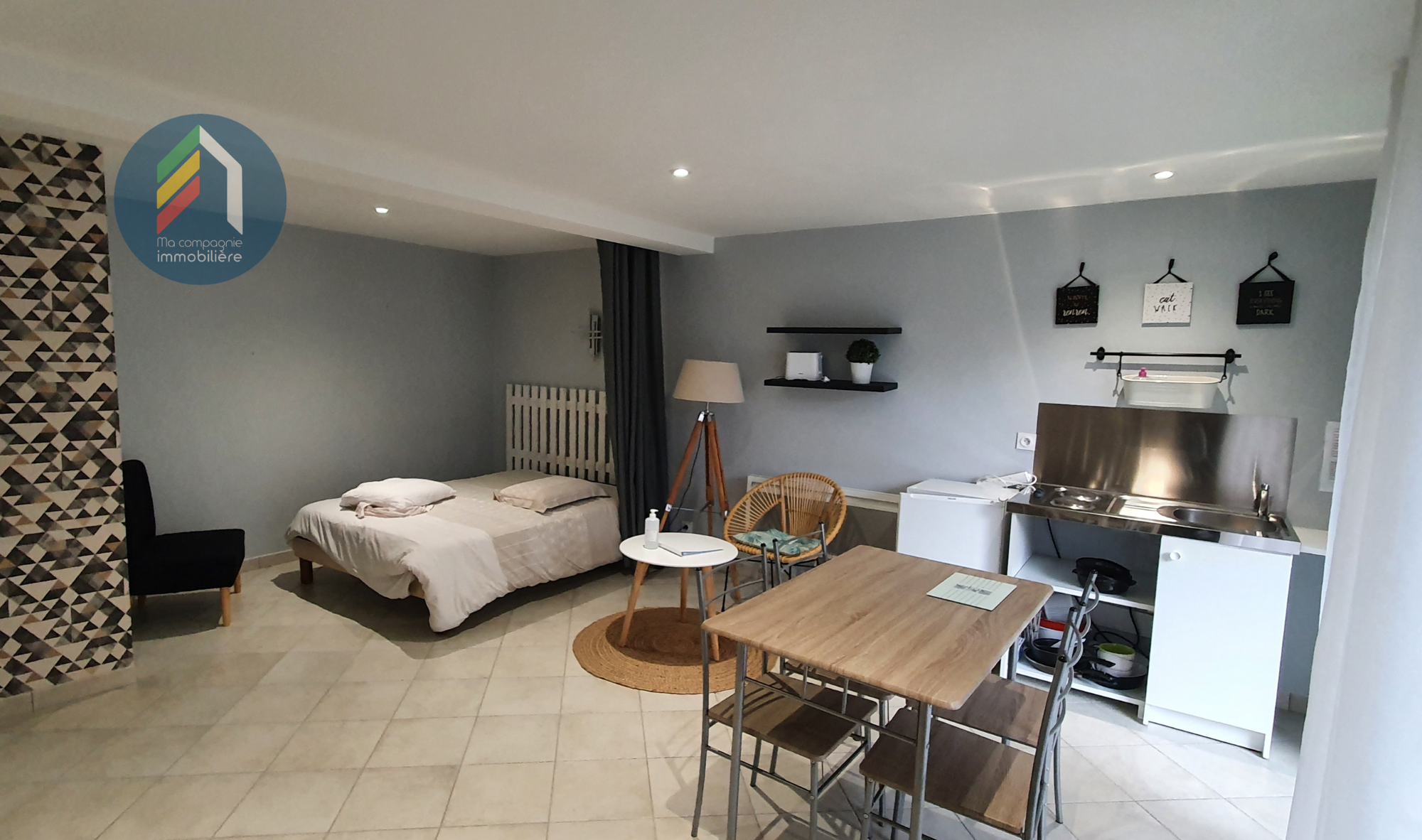 Studio de plain pied, 30 m2