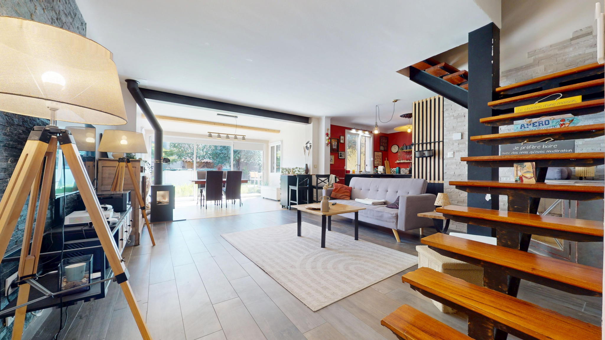 Maison rénovée avec jardin