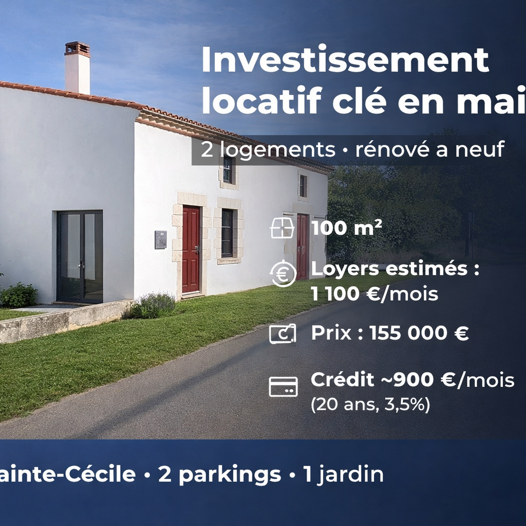 Investissement locatif   Maison divisée en 2 logements   Sai